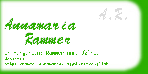 annamaria rammer business card